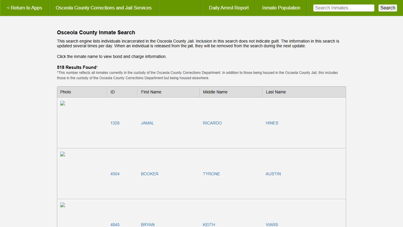 Osceola County Corrections | Search